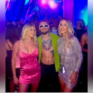 Long sleeve sequin mini dress